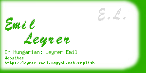 emil leyrer business card